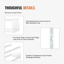 VEVOR 2PCS 31.5inch High Wedding Flower Stand, With Acrylic Laminate,Acrylic Vase Column Geometric Centerpiece Stands, Floral Display Rack -Vevor GUEST 8ecae6ce 576a 45e4 af69 d4da00c33536