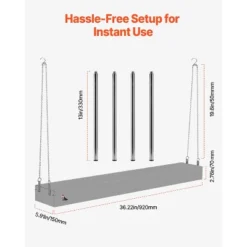 VEVOR Food Heat Lamp, 750W Hanging Commercial Food Heating Warmer, Stainless Steel Electric Strip Heater Light With Cord, Silver -Vevor GUEST 8f363053 2be9 49d0 9d80 faf72539bcba