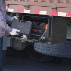 VEVOR Underbody Truck Box, 24" X 17" X 18" Pickup Storage Box, Heavy Duty Aluminum Diamond Plate Tool Box With Lock And Keys