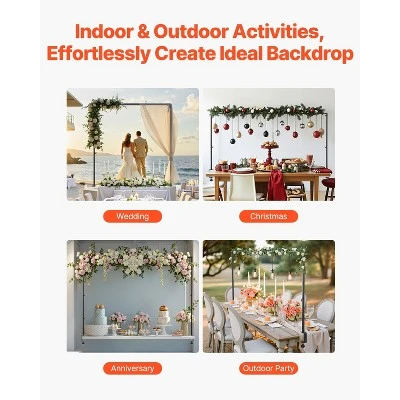 VEVOR Over The Table Rod Stand With Clamps, 13"-42" Tall & 28"-98" Length Adjustable, 2 Packs Table Arch Stand, Tabletop Balloon Arch Frame, Black 5 VEVOR Over The Table Rod Stand With Clamps, 13"-42" Tall & 28"-98" Length Adjustable, 2 Packs Table Arch Stand, Tabletop Balloon Arch Frame, Black - Image 5