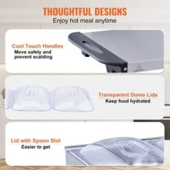 VEVOR Electric Buffet Server & Food Warmer, 25.6" X 15" Portable Stainless Steel Chafing Dish Set With Temp Control & Oven-Safe Pan -Vevor GUEST 90799dfb 1be7 4533 9713 aad03629db28