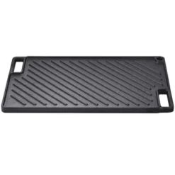 VEVOR Reversible Grill/Griddle, 9.7"x16.7" Pre-Seasoned Cast Iron Griddle, Rectangular Double Burner Griddle Pan With Handles, Flat Top Plate, Black -Vevor GUEST 909e125c ee77 46c0 8c2d ab9c8a782f64