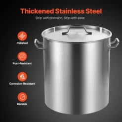 VEVOR Stainless Steel Stockpot, 64 Quart Large Cooking Pots, Cookware Sauce Pot With Basket, Lid, And Handle, Sanding Treatment, Silver 13 VEVOR Stainless Steel Stockpot, 64 Quart Large Cooking Pots, Cookware Sauce Pot With Basket, Lid, And Handle, Sanding Treatment, Silver -Vevor GUEST 90b728c4 4716 488b acfe be028e8c6b67