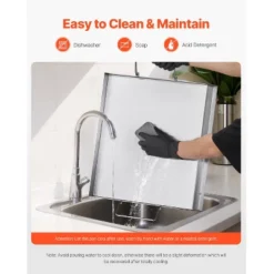 VEVOR Stainless Steel Griddle, 18x16 Inch Universal Flat Top Rectangular Plate, Gas Grill Griddle For BBQ Grill, Teppanyaki, Silver -Vevor GUEST 91042393 555a 43c0 a39b 593a44c7fe62