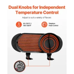 VEVOR Hot Pot With Grill, 2200W 2-in-1 Electric Smokeless Grill And Hot Pot With Separate Dual Temperature Control, Black -Vevor GUEST 9146c526 6cc1 4367 9a66 b814d7506f6b