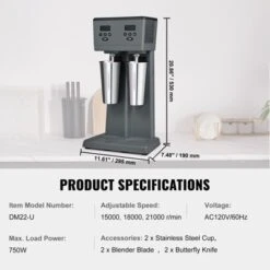 VEVOR Milkshake Maker, 375W X 2 Electric Milkshake Machine, Commercial Double Heads Drink Mixer Blender,Intelligent Microswitch, 3-Speed 14 VEVOR Milkshake Maker, 375W X 2 Electric Milkshake Machine, Commercial Double Heads Drink Mixer Blender,Intelligent Microswitch, 3-Speed -Vevor GUEST 923449bd 44f5 499c 981f 6888959a0683