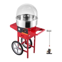 VEVOR Electric Cotton Candy Machine With Cart, 1000W Commercial Candy Floss Maker With Cover, Stainless Steel Bowl, Sugar Scoop And Drawer, Red -Vevor GUEST 9238d278 6cb5 4e05 8d51 47be2367051d
