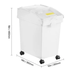 VEVOR Rice Storage Container, 5.2Gallon/20L X3 Capacity Large Dog Food Dispenser Bin, 3 Scoops, And Airtight Lid, 3 Pack, White -Vevor GUEST 9293978e 6892 449e adea 2ea990b74d0b
