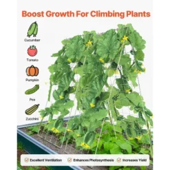 VEVOR Cucumber Trellis For Climbing Plants, 35" X 55" Foldable Cucumber Trellis Set With Plant Clips, Metal Garden Trellis For Raised Bed 11 VEVOR Cucumber Trellis For Climbing Plants, 35" X 55" Foldable Cucumber Trellis Set With Plant Clips, Metal Garden Trellis For Raised Bed -Vevor GUEST 92b99afe adb8 4b8f 8ebe e5f9ae83cabd