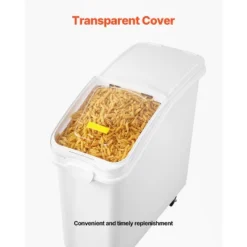 VEVOR Rice Storage Container, 21Gallon/80L Capacity Large Dog Food Dispenser Bin, Kitchen Ingredient Grain Cereal Flour Bin, 1 Pack, White -Vevor GUEST 9325b18e dca8 4f68 b4e7 0fc95313d6ae
