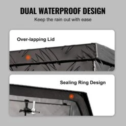 VEVOR Trailer Tongue Box, Aluminum Alloy Diamond Plate Tongue Box Tool Chest, Heavy Duty Trailer Box Storage With Lock And Keys, 33"x19"x18" -Vevor GUEST 93b6ed02 1dfe 4327 afc1 0dadc328396d 1