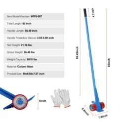 VEVOR Pallet Buster, 60-Inch Handle, 8818 Lbs Weight Capacity, Q235 Carbon Steel, Heavy Duty Deck Wrecker Demolition Wood Pallet Tool, Blue -Vevor GUEST 93bed300 87c3 4315 a61e eb5d5bedd53a