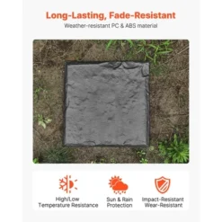 VEVOR Garden Stepping Stones, 4Pcs 15.5 X 15.5 In, Decorative Stepping Stones With Stakes, Weather-Resistant Plastic Pathway Pavers, Grey 13 VEVOR Garden Stepping Stones, 4Pcs 15.5 X 15.5 In, Decorative Stepping Stones With Stakes, Weather-Resistant Plastic Pathway Pavers, Grey -Vevor GUEST 949036c2 88b7 4ca5 b6ba 4f147e8739a9