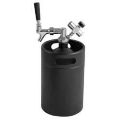 VEVOR Beer Growler Tap System, 170Oz 5L Mini Keg, 304 Stainless Steel Pressurized Beer Growler With Pressure Display, CO2 Regulator Faucet, Black -Vevor GUEST 94951a81 196e 42d9 a5d5 1241f295c3b9