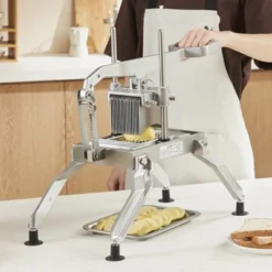 VEVOR Commercial Vegetable Slicer, 3/8" And 3/16" Tomato Slicer, Stainless Steel And Aluminum Alloy Vegetable Cutter Slicer, Manual Tomato Slicer