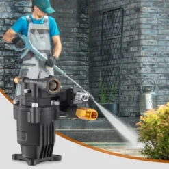 VEVOR Pressure Washer Pump, 3/4" Shaft Horizontal, 3500 PSI, 2.5GPM, Replacement Power Washer Pumps Kit With 5 Nozzles, Black