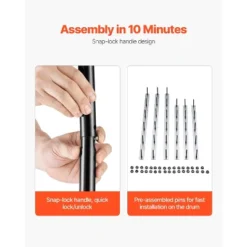 VEVOR Rolling Lawn Aerator, 21-inch Heavy-Duty Manual Rolling Aerator Lawn With Detachable Handle And 33 Iron Spikes, Black -Vevor GUEST 95f9936e 9954 428d bdb8 8ab1ebe8118f