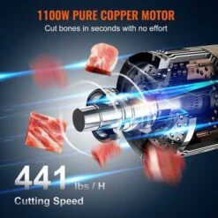 VEVOR Electric Meat Bandsaw, 1100W Stainless Steel Countertop Bone Sawing Machine, Workbeach 19.3" X 15", 0.16-7.9 Inch Cutting Thickness, Silver -Vevor GUEST 9638082d 967f 4f64 a468 5c99fa83c26c