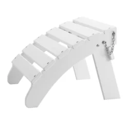 VEVOR Adirondack Ottoman, 17.7L X 19.7W X 13.8H Inch HDPE Plastic Folding Adirondack Ottoman, Weather-Resistant Foot Rest For Adirondack Chair,White -Vevor GUEST 96e92690 05c1 4214 af95 686491d8c983