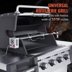 VEVOR Universal Grill Rotisserie Kit For Grills, Electric BBQ Grill With 110V 9W Motor, Stainless Steel Automatic Grilling Kit -Vevor GUEST 97c0b3b7 8602 4427 b3a8 c508d19713f2