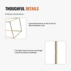 VEVOR 2PCS 31.5inch High Wedding Flower Stand, Metal Vase Column Geometric Centerpiece Stands, Gold Rectangular Floral Display Rack -Vevor GUEST 97cac1aa 3ab6 46bd 9401 3d2246d69b31
