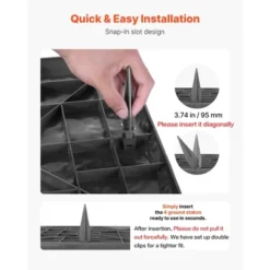 VEVOR Garden Stepping Stones, 4Pcs 15.5 X 15.5 In, Decorative Stepping Stones With Stakes, Weather-Resistant Plastic Pathway Pavers, Grey 10 VEVOR Garden Stepping Stones, 4Pcs 15.5 X 15.5 In, Decorative Stepping Stones With Stakes, Weather-Resistant Plastic Pathway Pavers, Grey -Vevor GUEST 97e2856d 1890 42e2 8ec6 f57ce016564d