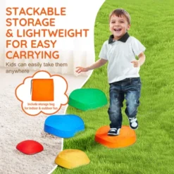 VEVOR Balance Stepping Stones For Kids, 5 PCS, Up To 220 Lbs, Non-Slip Toddlers Sensory Stepping Stones, Toys For Children Aged 3 4 5 6 7 8+ -Vevor GUEST 982e8236 4321 4fe6 8450 0a93c1f737a9