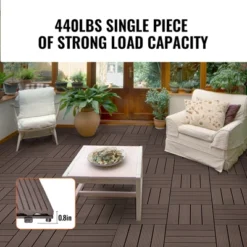 VEVOR Interlocking Deck Tiles Plastic Wood, 10 Pack,12"x12" 10 Sq. Ft Waterproof Outdoor Flooring All Weather Use,Patio Floor Decking Covering Tiles 10 VEVOR Interlocking Deck Tiles Plastic Wood, 10 Pack,12"x12" 10 Sq. Ft Waterproof Outdoor Flooring All Weather Use,Patio Floor Decking Covering Tiles -Vevor GUEST 98712321 3e1a 4598 bd6a 5c5796fc3a1f