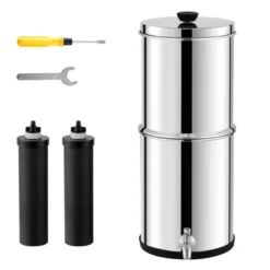 VEVOR Gravity-fed Water Filter System, 1.5G 304 Stainless-Steel Countertop System, Water Filtration System, Reduces Lead And Up To 99% Of Chlorine -Vevor GUEST 98d22df1 9d6f 45ac 9876 5c2579be2eff