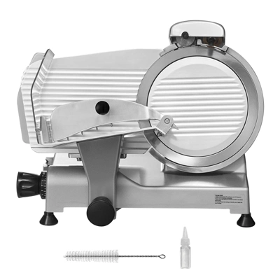 VEVOR Meat Slicer, 340W Electric Deli Food Slicer With 10" SUS420 Stainless Steel Blade And Built-in Sharpening Stone, 0-0.6 Inch Adjustable Thickness 8 VEVOR Meat Slicer, 340W Electric Deli Food Slicer With 10" SUS420 Stainless Steel Blade And Built-in Sharpening Stone, 0-0.6 Inch Adjustable Thickness - Image 8
