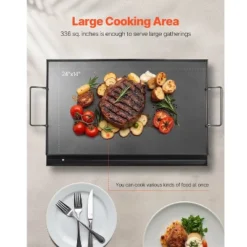 VEVOR Carbon Steel Griddle, 24x16 Inch Universal Flat Top Rectangular Plate, Gas Grill Griddle For BBQ Grill, Teppanyaki, Black -Vevor GUEST 99cb2a48 3782 46b0 89ab 6396ceb83df8