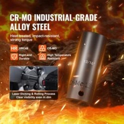 VEVOR 3/8" & 1/2" Drive Impact Socket Set, 59PCS Socket Set SAE 5/16" To 1-1/4" And Metric 6-32mm, 6 Point Cr-Mo Alloy Steel For Auto Repair,BLACK -Vevor GUEST 9a784f23 f771 45e8 ac33 1d4feecf9b74