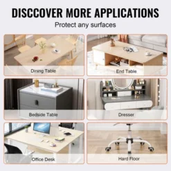 VEVOR Clear Table Cover Protector, 36" X 72" Rectangle Table Cover, 1.5 Mm Thick PVC Plastic Tablecloth, Waterproof Desktop Protector -Vevor GUEST 9b4979a8 aeb2 4d70 ae48 4d33e9d2aaf3