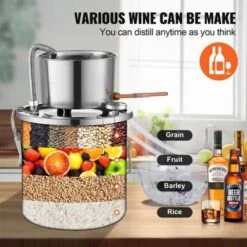 VEVOR Alcohol Still, 3 Gal / 11.4 L Stainless Steel Water Alcohol Distiller With Coil Cooling, Home Brewing Refining Fermentation Kit, Silver -Vevor GUEST 9b95a4e9 2350 4fdc 8289 860f2a07302e