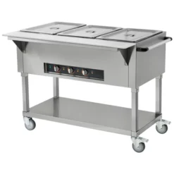 VEVOR 3-Pan Commercial Food Warmer, 3 X 20.6QT Electric Steam Table, 1500W Professional Buffet Catering Food Warmer With 4 Wheels (2 Lockable) -Vevor GUEST 9c02d6bc 2004 4b23 9b73 8ac66def8acb