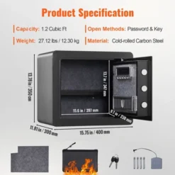 VEVOR Safe, 1.2 Cubic Feet Home Safe, Steel Security Safe With Digital Keypad And 2 Keys, Cabinet Safe, Protect Cash, Gold -Vevor GUEST 9c43a97f 36e2 4214 841a 44dc277a5aed