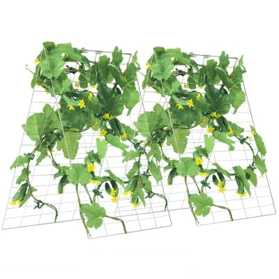 VEVOR Cucumber Trellis For Climbing Plants, 35" X 55" Foldable Cucumber Trellis Set With Plant Clips, Metal Garden Trellis For Raised Bed 8 VEVOR Cucumber Trellis For Climbing Plants, 35" X 55" Foldable Cucumber Trellis Set With Plant Clips, Metal Garden Trellis For Raised Bed - Image 8