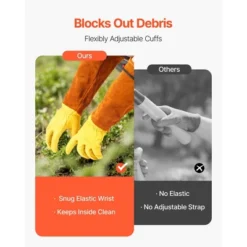 VEVOR Gardening Gloves, Thorn Proof & Puncture Resistant Garden Gloves With Elastic Cuff, 17.5 In Long-Sleeve Glove, Size M, Yellow&Orange -Vevor GUEST 9ccb152e 1fd7 46fe a4bb 11ed50795d5f
