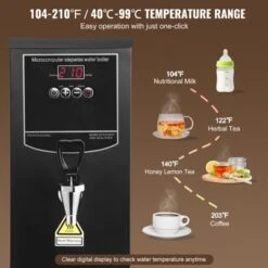 VEVOR Commercial Water Boiler, Electric Hot Water Dispenser With 316 Stainless Steel Heating Tube, 1500W Fast Heating 50L Per Hour Hot Water Boiler -Vevor GUEST 9cf5ce9f 40cd 4bcc 983e 8542d116991a