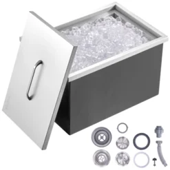 VEVOR Drop In Ice Chest, 22"L X 17"W X 12"H Stainless Steel Ice Cooler, Commercial Ice Bin With Cover, 40 Qt Outdoor Kitchen Ice Bar 15 VEVOR Drop In Ice Chest, 22"L X 17"W X 12"H Stainless Steel Ice Cooler, Commercial Ice Bin With Cover, 40 Qt Outdoor Kitchen Ice Bar -Vevor GUEST 9d33cfe3 30d8 4c35 abfa 4e8e56a56837