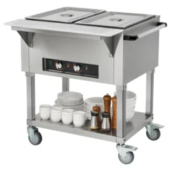 VEVOR 2-Pan Commercial Food Warmer, 2 X 20.6QT Electric Steam Table, 1000W Professional Buffet Catering Food Warmer With 4 Wheels (2 Lockable) -Vevor GUEST 9d578685 2c6e 4b3b 9c01 fb79b69069cd