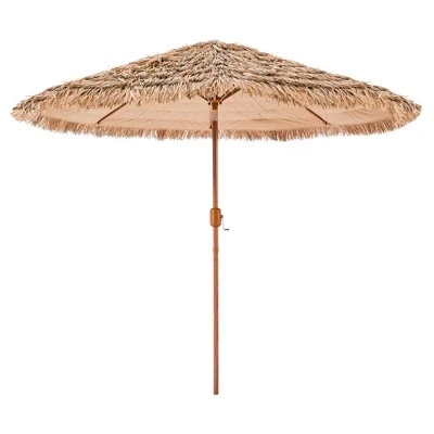 VEVOR Tiki Umbrella, 9 Ft Thatched Patio Umbrella With Tilt, Hawaiian Style Beach Parasol With Durable PP Thatch And 8 Metal Ribs, Original Color 8 VEVOR Tiki Umbrella, 9 Ft Thatched Patio Umbrella With Tilt, Hawaiian Style Beach Parasol With Durable PP Thatch And 8 Metal Ribs, Original Color - Image 8