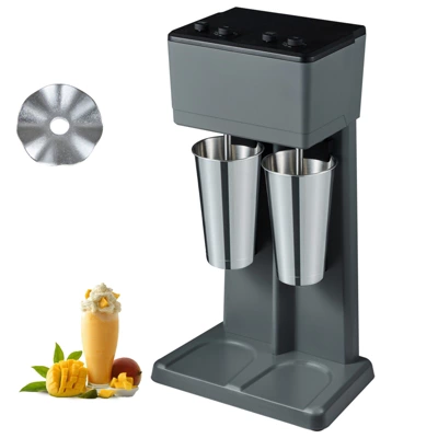 VEVOR Milkshake Maker, 375W X 2 Electric Milkshake Machine, Double Heads Drink Mixer Blender Machine, 3-Speed Milkshake Mixer, Gray 8 VEVOR Milkshake Maker, 375W X 2 Electric Milkshake Machine, Double Heads Drink Mixer Blender Machine, 3-Speed Milkshake Mixer, Gray - Image 8
