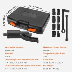 VEVOR Torque Multiplier, 1 Inch Drive Lug Nut Wrench/Multiplier Heavy Duty Torque Multiplier Wrench Set, 1:64 6,800N.m Lug Nut Remover 14 VEVOR Torque Multiplier, 1 Inch Drive Lug Nut Wrench/Multiplier Heavy Duty Torque Multiplier Wrench Set, 1:64 6,800N.m Lug Nut Remover -Vevor GUEST 9e09b13c 87ec 4085 b913 96003a617485