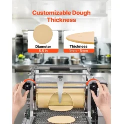 VEVOR Electric Tortilla Maker, 5.5 Inch Diameter Automatic Corn Tortilla Making Machine With Non-Stick Coating, Electric Chapatti Machine, Silver -Vevor GUEST 9ea62d82 5ee7 4d37 b81a b5dc55b2cec4