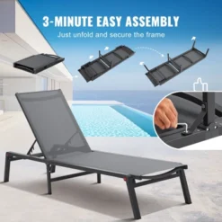 VEVOR Chaise Lounge Chair Outdoor, Aluminum Patio Lounge Chair With Adjustable 5-Position, Folding Pool Lounge Chair 11 VEVOR Chaise Lounge Chair Outdoor, Aluminum Patio Lounge Chair With Adjustable 5-Position, Folding Pool Lounge Chair -Vevor GUEST 9f62e239 8d48 4a38 80a2 4be60e6b982c