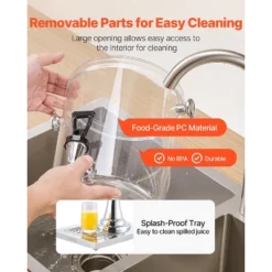 VEVOR Beverage Dispenser, 2.1 Gallon Drink Dispenser For Parties, Stainless Steel + Plastic Juice Dispensers With Spigot Ice Chamber Tray, Silver -Vevor GUEST 9ffa2b5c 4cd4 4c71 b04b 368a7697f5db