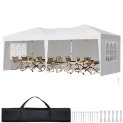 VEVOR Pop Up Canopy, 10 X 20 Ft, Instant Pop Up Gazebo Tent, Portable Easy Up Canopy With 3 Sidewalls & 2 Ventilated Windows -Vevor GUEST a1b78736 7d8a 4bfe ab8c 0cb4dae69d81