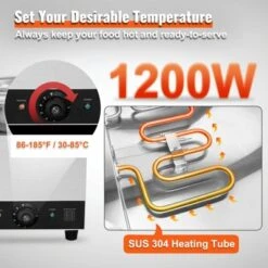 VEVOR Electric Soup Warmer, Dual 7.4QT Stainless Steel Round Pot, 1200W Commercial Food Warmer, 86~185°F Adjustable Temp -Vevor GUEST a2145916 f2cc 4797 88f6 865ee8ce09f8