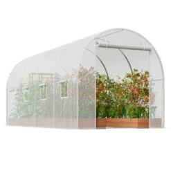 VEVOR Walk-in Tunnel Greenhouse, 14.6x6.4x6.3 Ft Hoop House Greenhouse Tunnel With Galvanized Steel Frame, White PE Cover, 8 Windows -Vevor GUEST a2252053 acf8 4c71 b175 5a58191e307f
